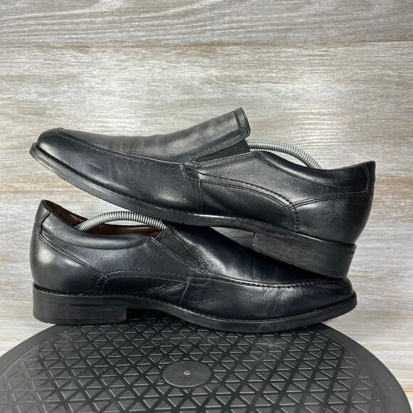 Johnston & Murphy Mens Barlett Black Leather Slip On Loafers Size 11 M - Picture 9 of 10